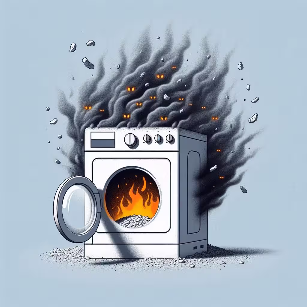 Dryer on fire